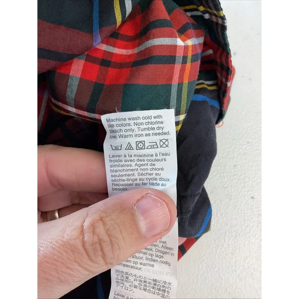 J.Crew Tartan Plaid Pajama Set Women's M Cotton Light Holiday Christmas‎